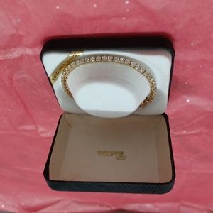 Tacoa gold cubic zirconia tennis bracelet